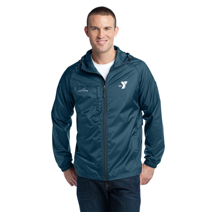 Eddie Bauer® Mens Packable Wind Jacket Embroidered