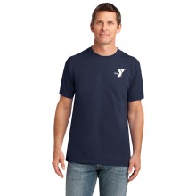Mens "Out of Water" Swim Instructor Performance Tee (feels Like Cotton) - YMCA Logo - Swim Instructor Back