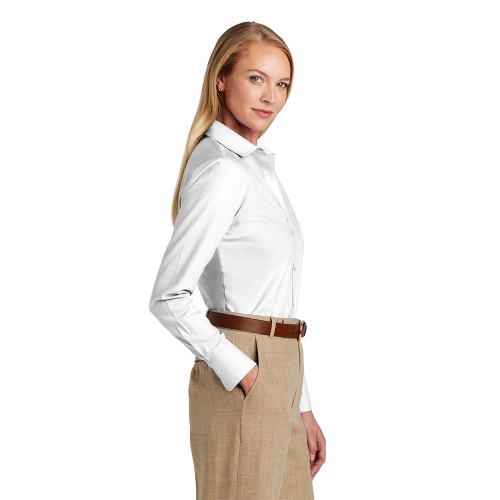 Women's Brooks Brothers® Wrinkle-Free Stretch Nailhead Shirt - Embroidered Y Logo
