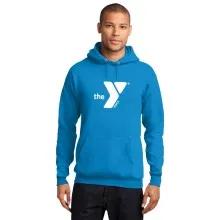 Adult Hooded Sweat Shirt -  Large Center Chest Y