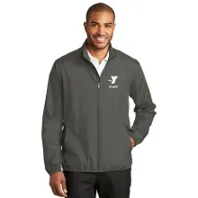 Mens Light Weight Full-Zip Jacket - CUSTOM EMBROIDERY: Y LOGO w/ PEOPLE AND CULTURE TEAM