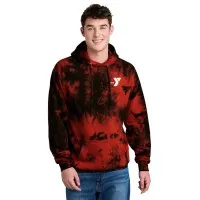 Adult Hooded Crystal Tie Dyed Sweat Shirt - Screen Print